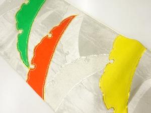 アンティーク　雪芝模様刺繍袋帯（材料）